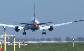 Rear landing shot hiding livery