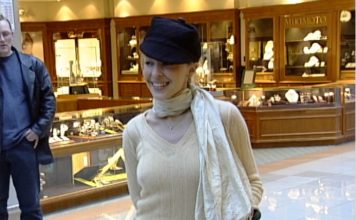 Smiling Kylie Minogue